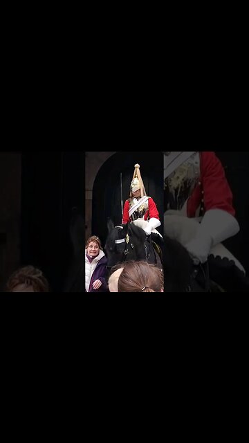 Get off the Reins her face #horseguardsparade