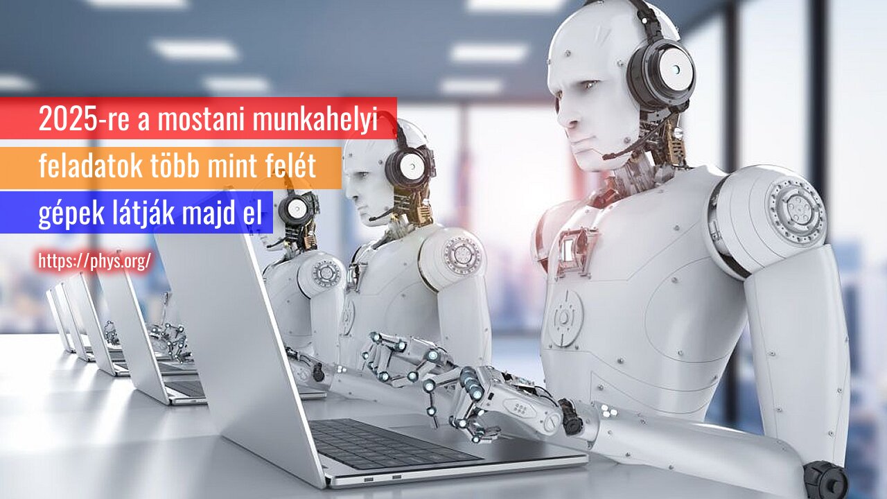 2025-re a mostani munkahelyi feladatok több mint felét gépek látják majd el.