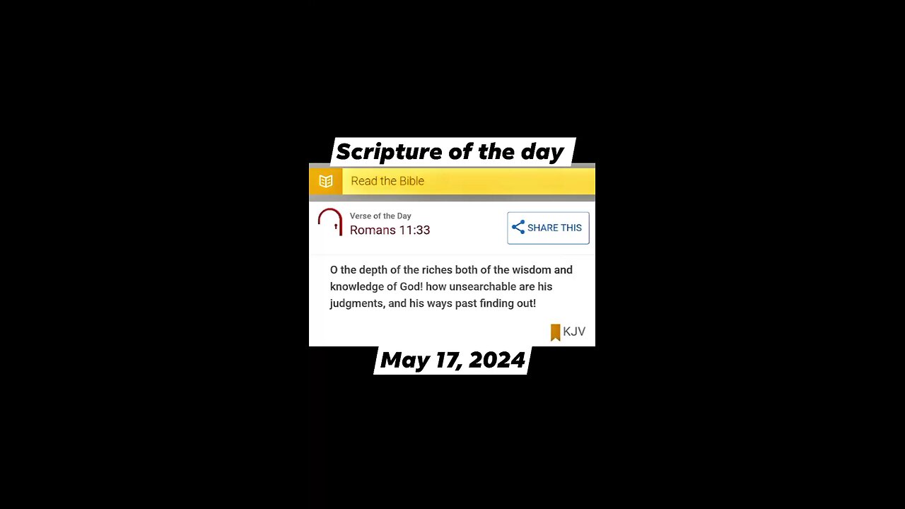 05/17/24 Scripture of the day