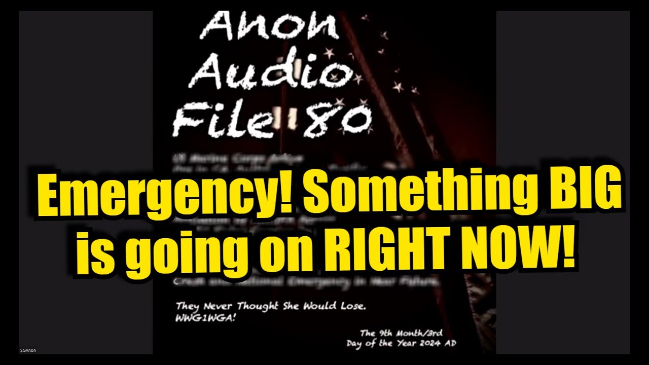 SG Anon Emergency: Something BIG is going on RIGHT NOW!