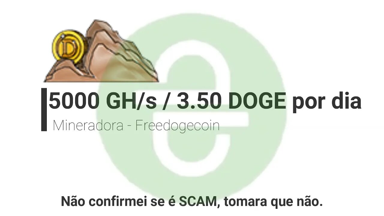 Mineradora - Freedogecoin - 5000 GH/s de força, pagando 3.50 Doge por dia