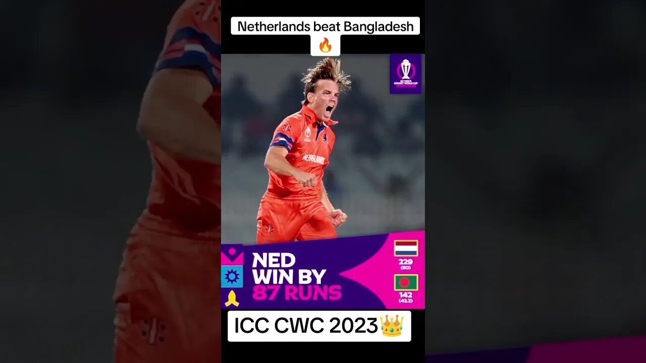 Netherlands Beat Bangladesh 🔥 #cricketlovers #cricket #sports #football