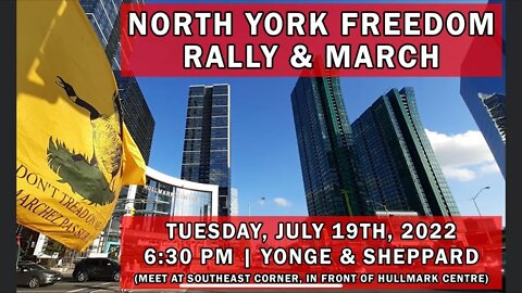 North York Freedom Rally and March to bring awareness. Intersection of Yonge and Shepard