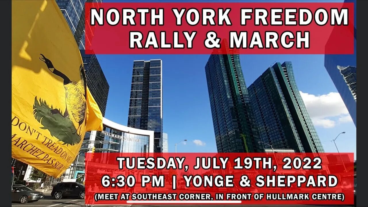 North York Freedom Rally and March to bring awareness. Intersection of Yonge and Shepard