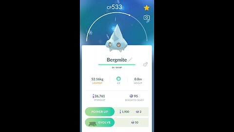 Bergmite evolves into Avalugg in Pokemon GO #Pokemon #PokemonGO