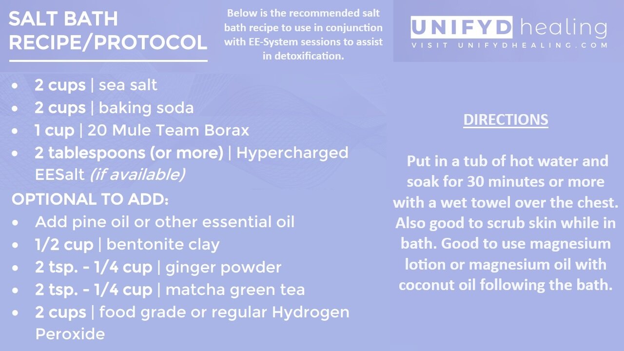 UNIFYD HEALING EESystem: DETOX BATH recipe