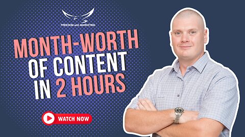 How to Create a Month of Content in 2 Hours