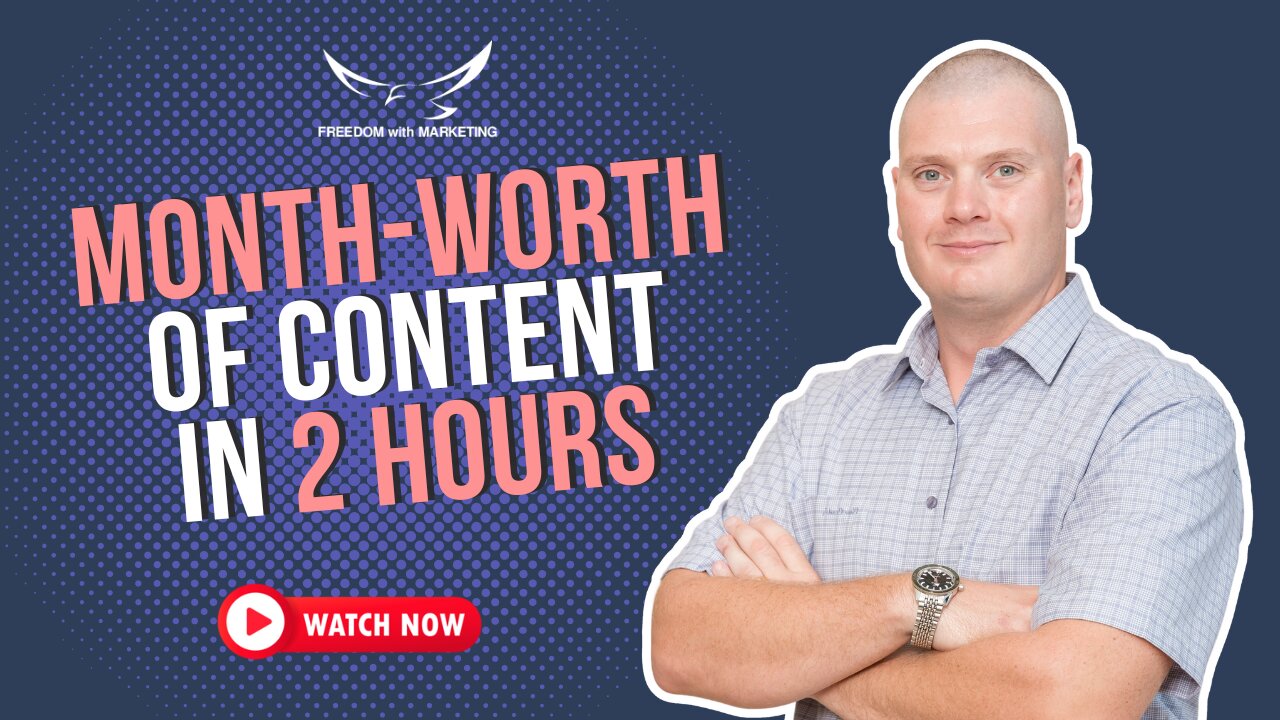 How to Create a Month of Content in 2 Hours