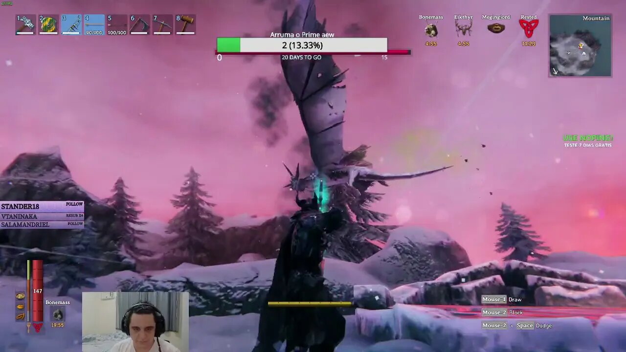 (Valheim)Derrotando Moder, 4o boss