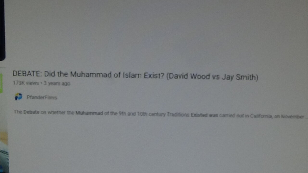 The debate about whether Mohammed existed