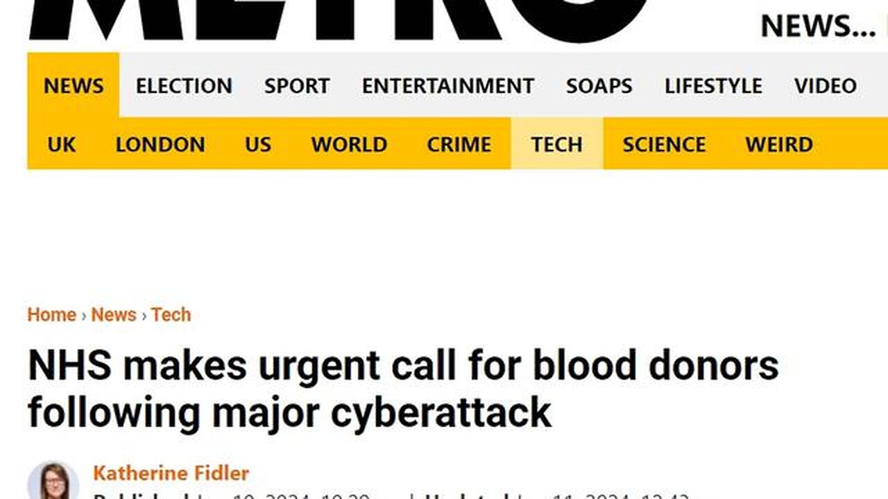 NHS want your blood under the guise of a fake cyberattack