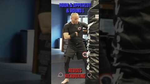 Heroes Training Center | Kickboxing "How To Double Up" Hook & Uppercut & Round 1 - Back | #Shorts