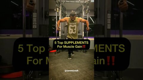 Top 5 Supplement For Muscle Gain 💪 #shorts #workout #gymlife #gainingweight #gains