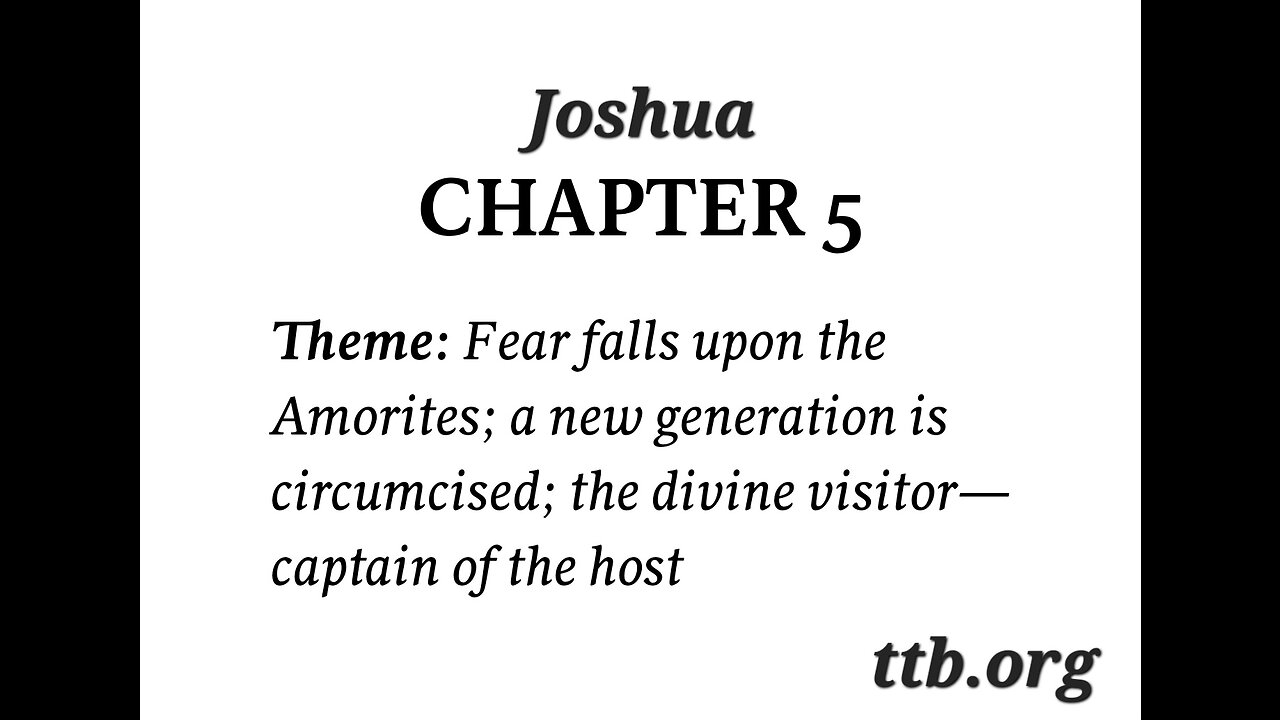 Joshua Chapter 5 (Bible Study)