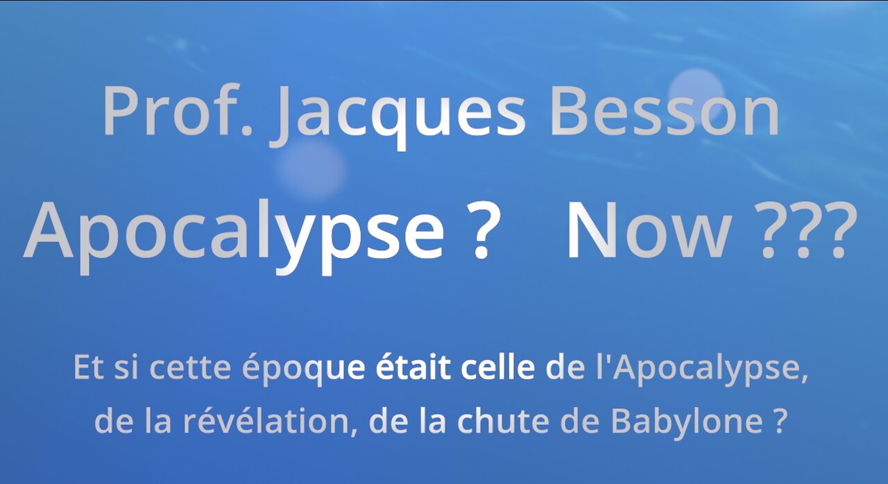 l'Apocalypse ??? Et si c'était maintenant ?