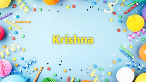 Happy Birthday to Krishna - Birthday Wish From Birthday Bash