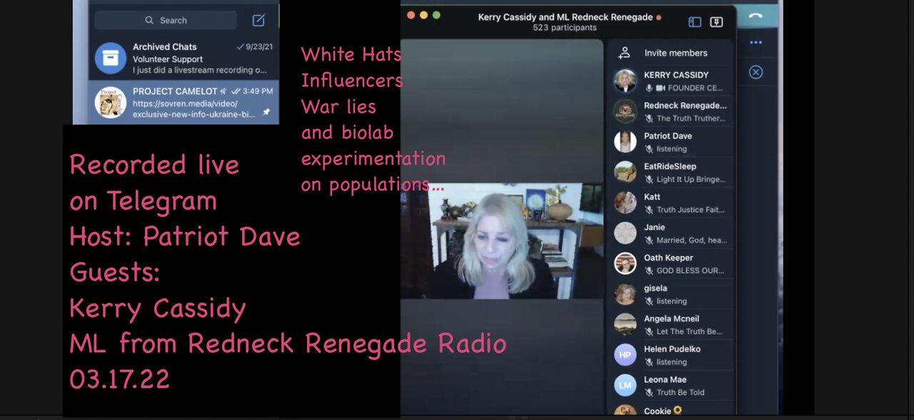 KERRY CASSIDY, ML REDNECK RENEGADE GUY, INTERVIEW BY PATRIOT DAVE