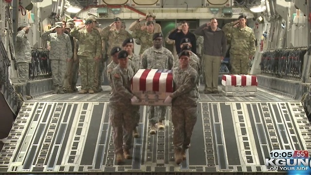 Dignified transfer of fallen soldiers killed at a Jordanian air base