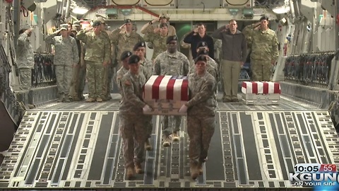 Dignified transfer of fallen soldiers killed at a Jordanian air base