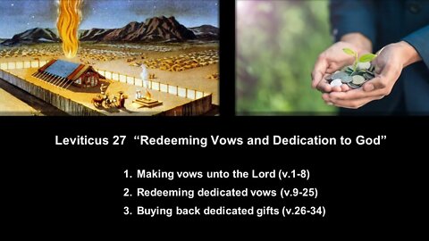Leviticus 27 "Redeeming Vows and Dedication to God" - Calvary Chapel Fergus Falls