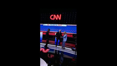 Biden could hardly get down the stairs after debate. Jill helped him off stage.