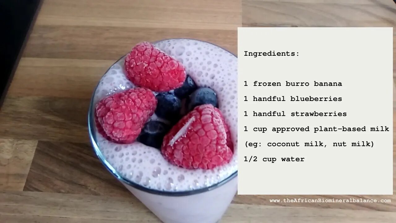 ALKALINE BANANA BLUEBERRY SMOOTHIE (DR SEBI APPROVED INGREDIENTS)