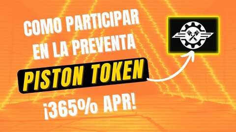 PISTON TOKEN español 🤑🤑 DEFI 3.0 PREVENTA 365% APR