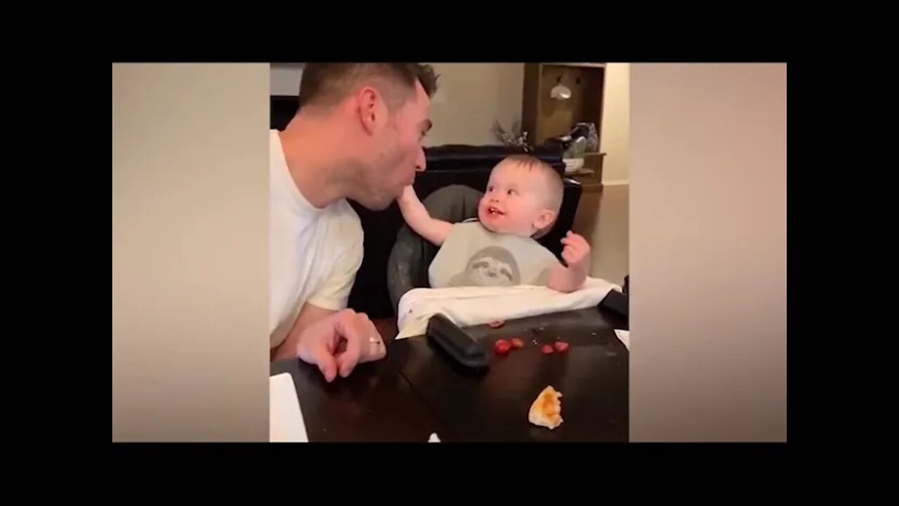 #Funny #Baby #Playing With #Daddy