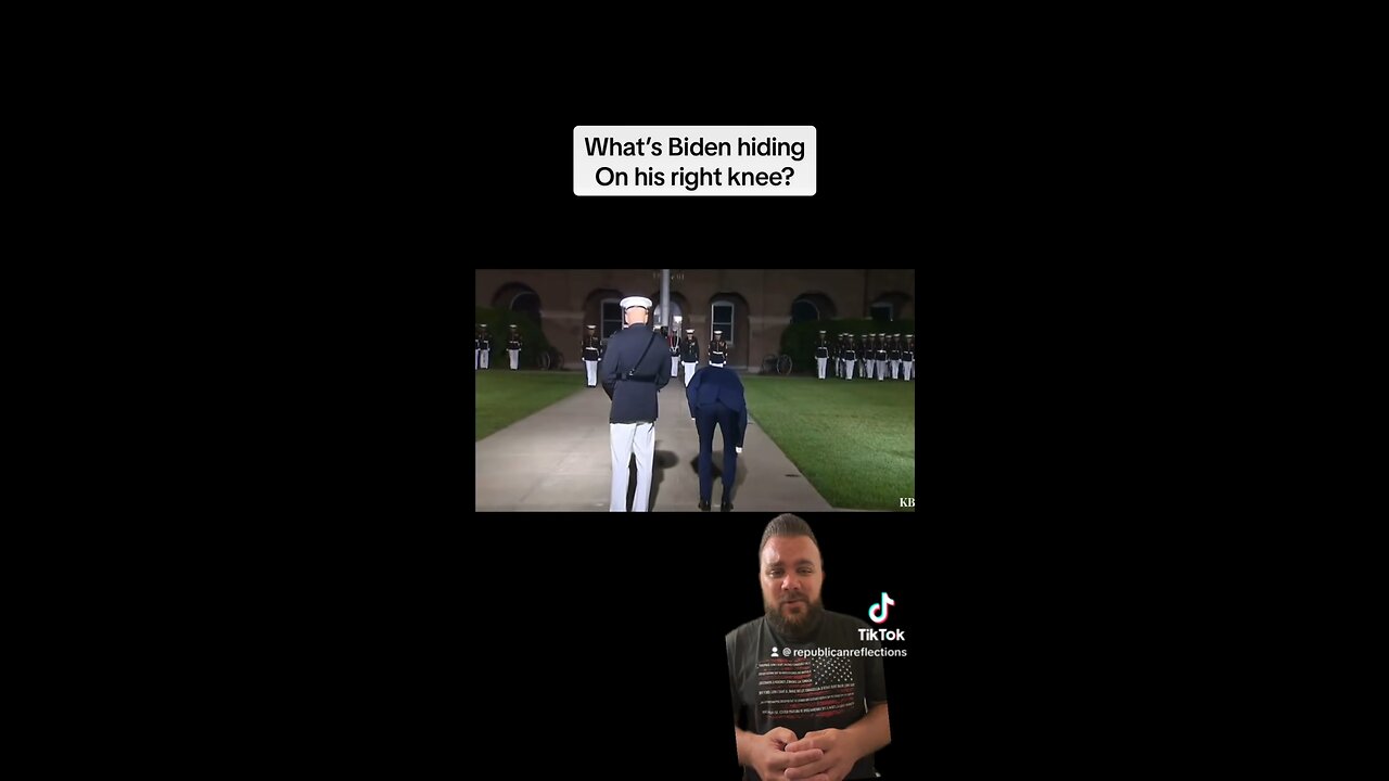 What’s Biden hiding on his right knee?