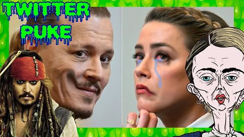 Twitter Puke Johnny Won! Amber Heard Sh@ the Bed.