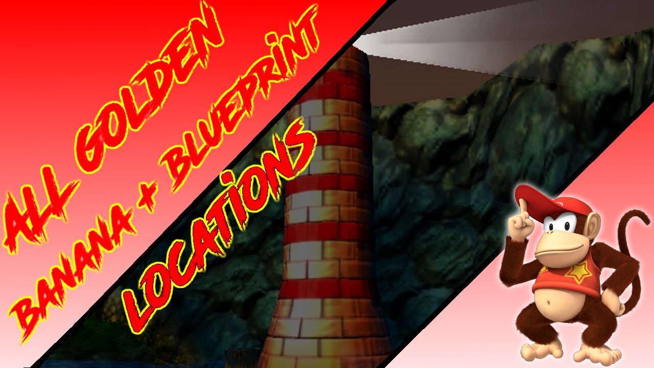 Donkey Kong 64 - Gloomy Galleon - Diddy Kong Golden Banana + Blueprint (Kasplat) Locations