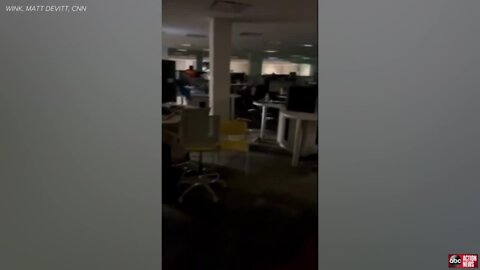 A Fort Myers news station, WINK, had to stop broadcasting after water flooded the newsroom.