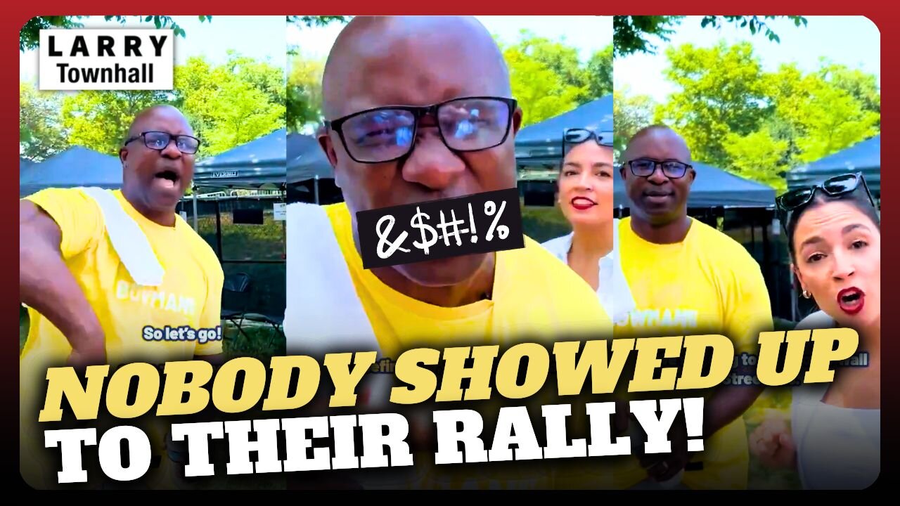 AOC & Jamaal Bowman ACT GANGSTER at Cringey, PROFANITY FILLED Rally...and NOBODY Showed Up!