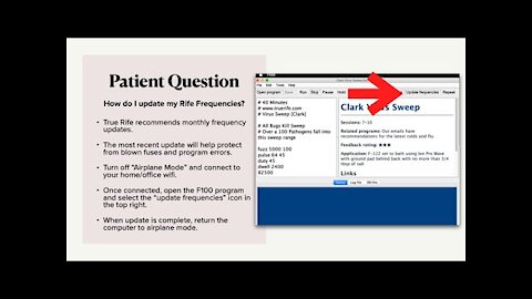 Patient Question: How Do I Update General Rife Programs?