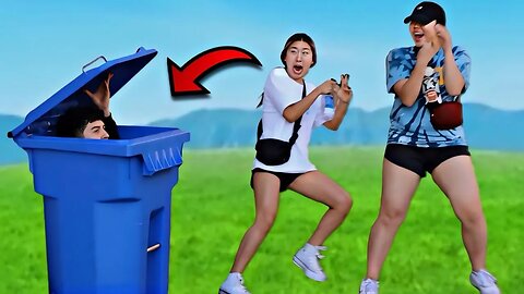 Trash Can Scare Prank!