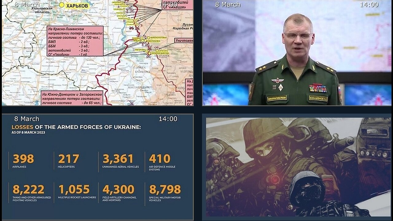 08.03.23 ⚡️Russian Defence Ministry report on the progress of the deNAZIfication of Ukraine