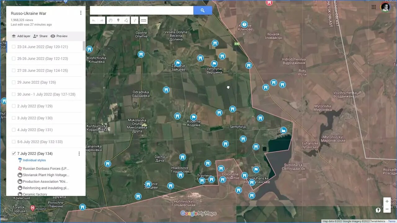 [ Bakhmut Front ] Russian captures invalidated; Vershyna, Zaitseve, Kodema, Novoluhanske still Ukr