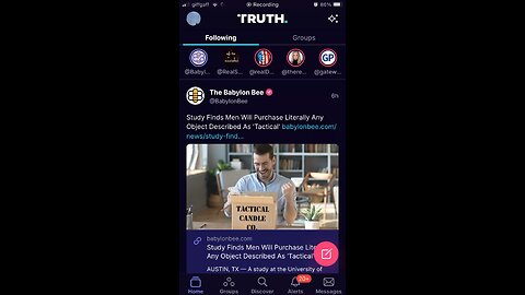 Babylon Bee Truth Social channel