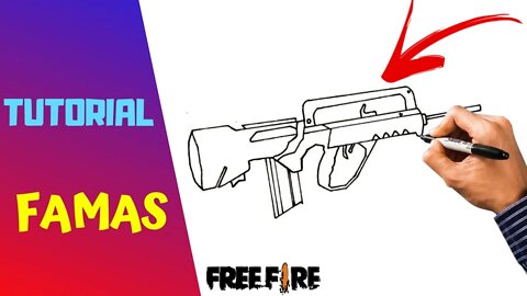 COMO DESENHAR A FAMAS DO FREE FIRE