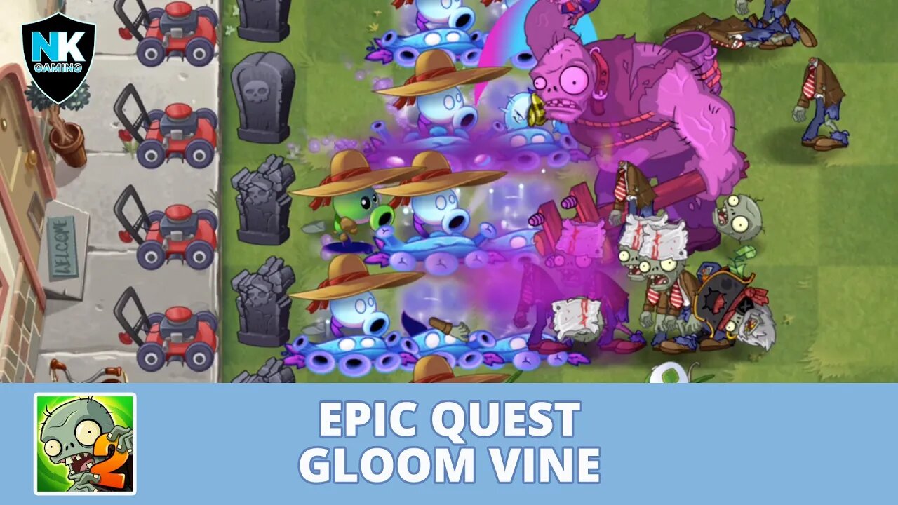 PvZ 2 - Epic Quest: Gloom Vine! - Level 1 Plants