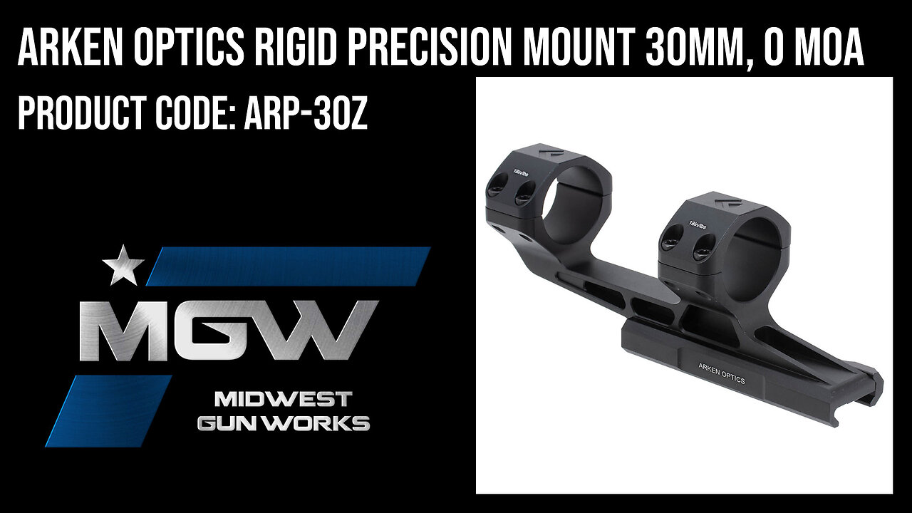 Arken Optics Rigid Precision Mount 30MM, 0 MOA - ARP-30Z