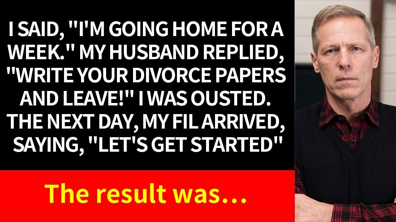 When I mentioned going home for a week, my husband demanded a divorce and kicked me out. the result