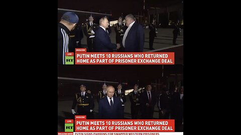 ⚡️Putin greets Russians who are freed in historic prison exchange