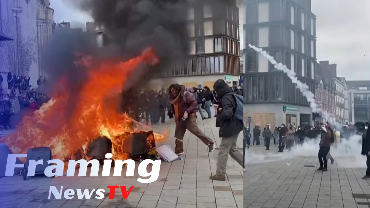 Bentrokan kembali terjadi di Rennes saat pengunjuk rasa menentang reformasi pensiun Prancis