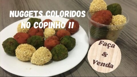 Nuggets Coloridos no Copinho !! - Faça e venda - Não passe aperto na Quarentena