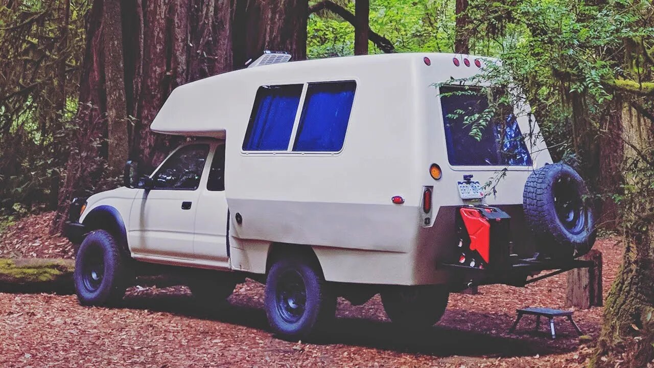 2001 Tacoma 4x4 with 1978 Toyota Chinook Camper Walk Thru