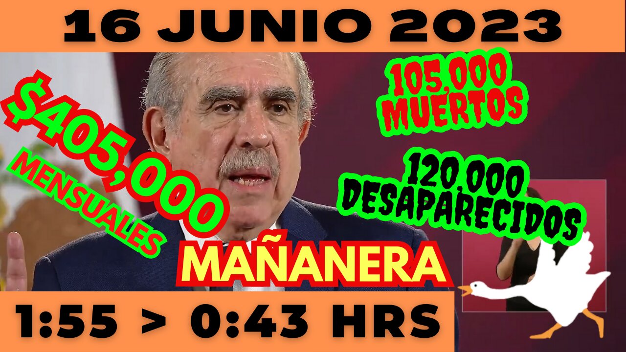 💩🐣👶 AMLITO | Mañanera *Viernes 16 de Junio 2023* | El gansito 1:55 a 0:44.