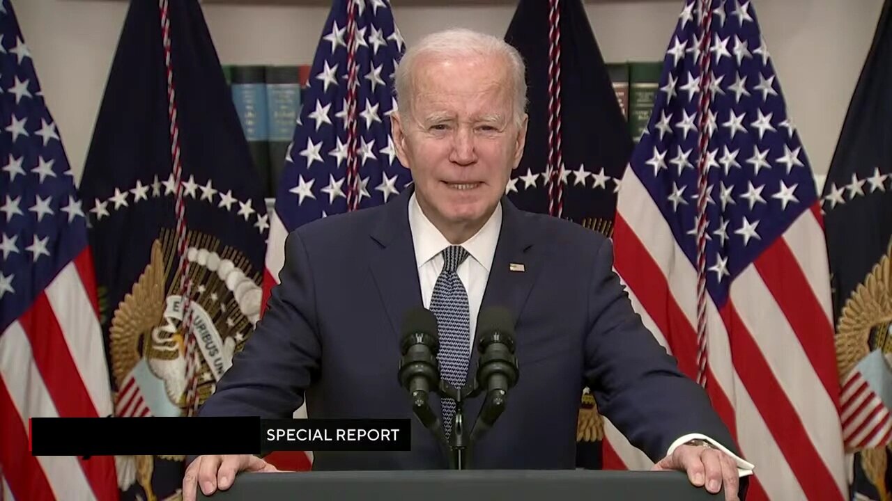 Biden offers reassurance to Americans that "Our banking system is safe".