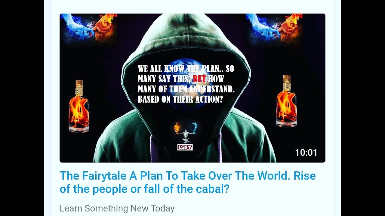 The Fairytale A Plan To Take Over The World. Rise of The People, or fall of the Cabal?