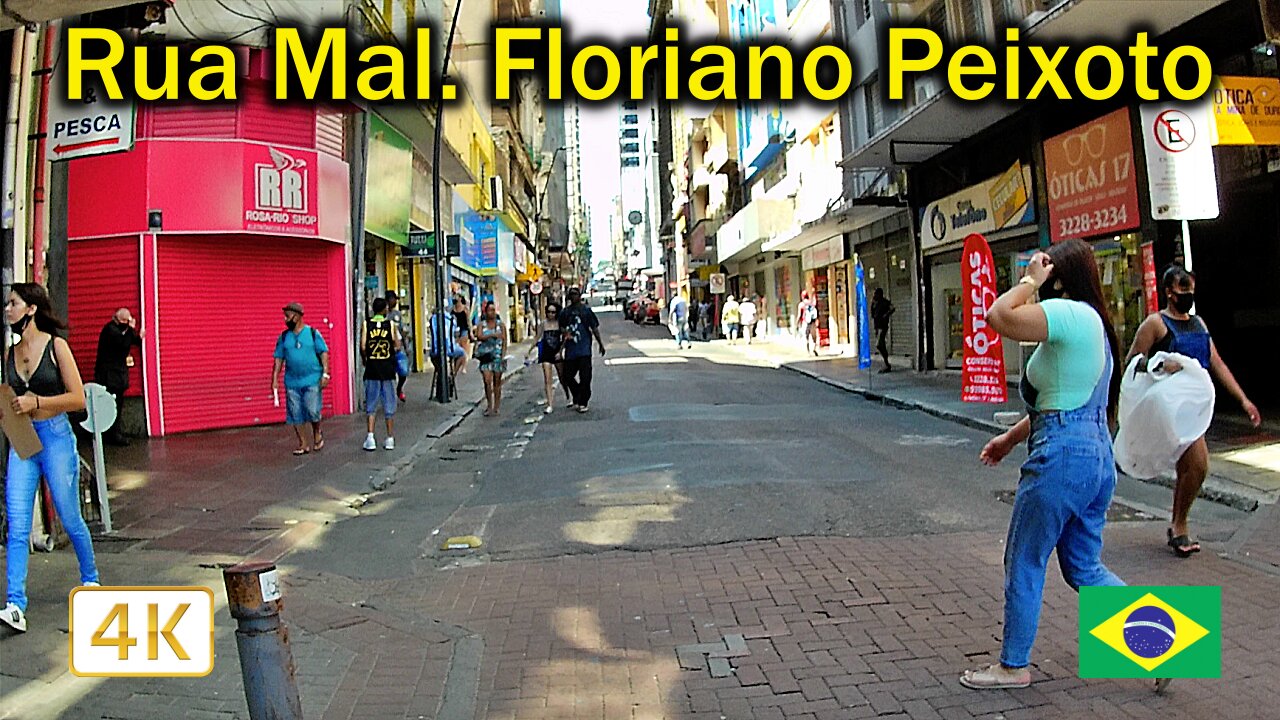 4K🚶🏻‍♂️ 🌞 Caminhando por Porto Alegre, rua Mal. Floriano Peixoto.